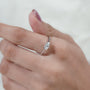 Classic oval diamond ring with unique East West setting