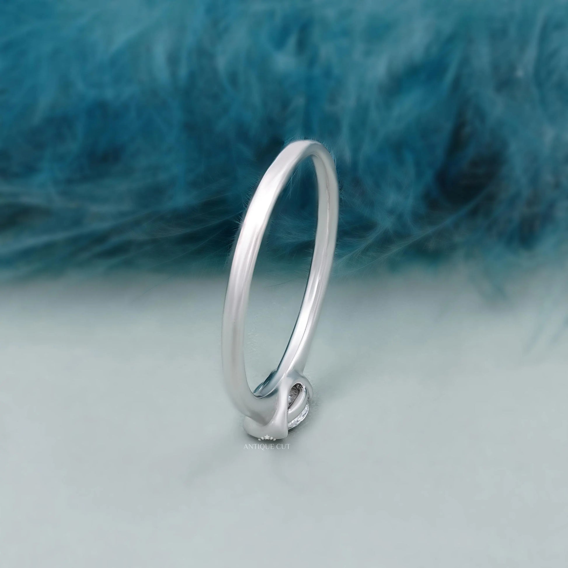 White gold East West oval diamond ring design