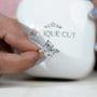 Sustainable lab grown marquise diamond ring