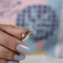 Lab grown marquise diamond engagement ring in white gold