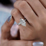 Luxury marquise diamond ring with hidden halo detail