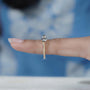 Unique East West solitaire diamond ring for women
