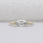 East West Marquise Cut Engagement Ring Solitaire Diamond in Yellow Gold