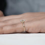 Classic oval diamond ring with six prong setting