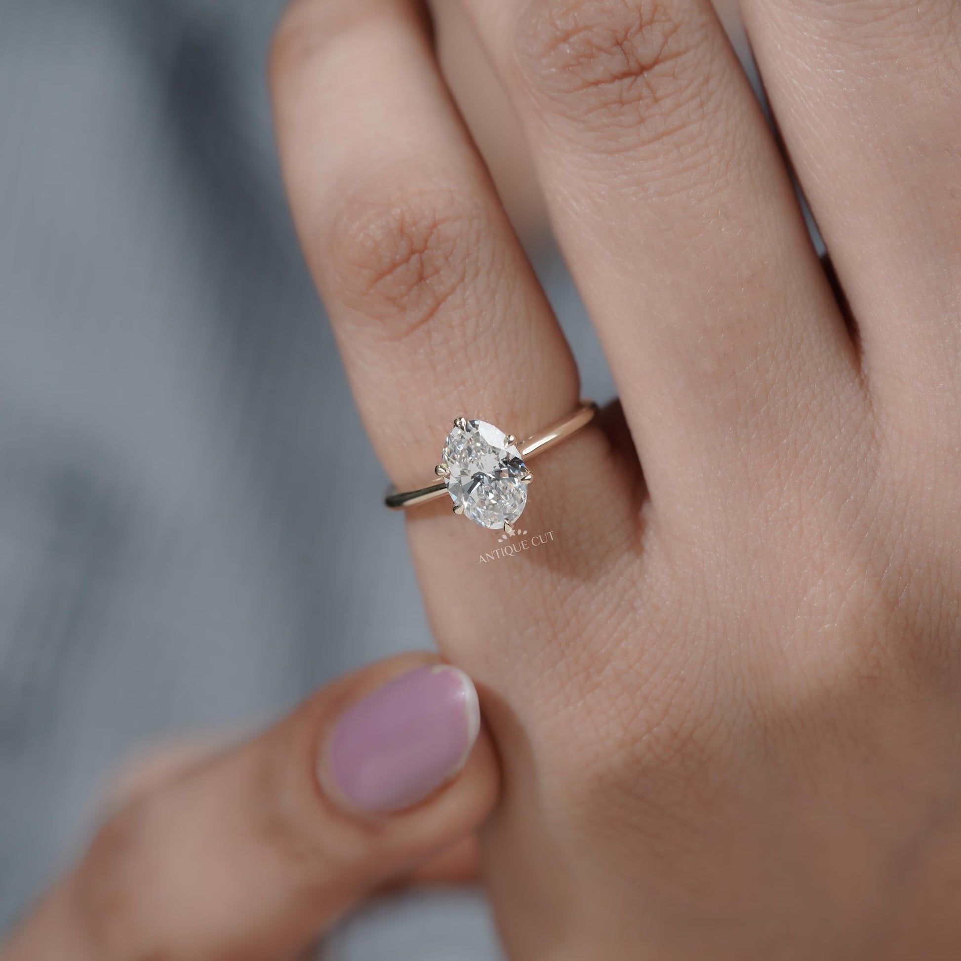 Oval Lab Grown Diamond Engagement Ring
