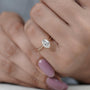 Oval diamond bridal ring with solitaire center stone