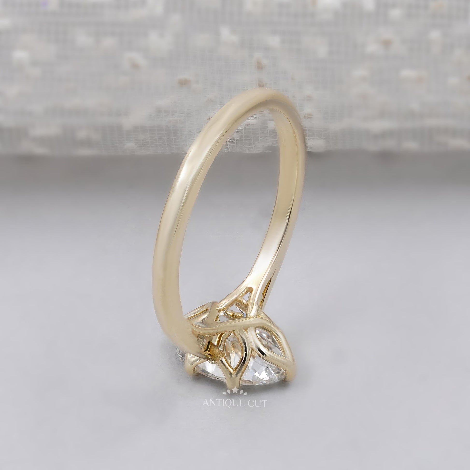 Oval solitaire diamond bridal ring design