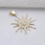 Antiquecut round lab grown diamond pendant