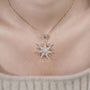 Luxury sunburst diamond pendant design