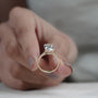 Lab grown oval diamond engagement ring with solitaire design