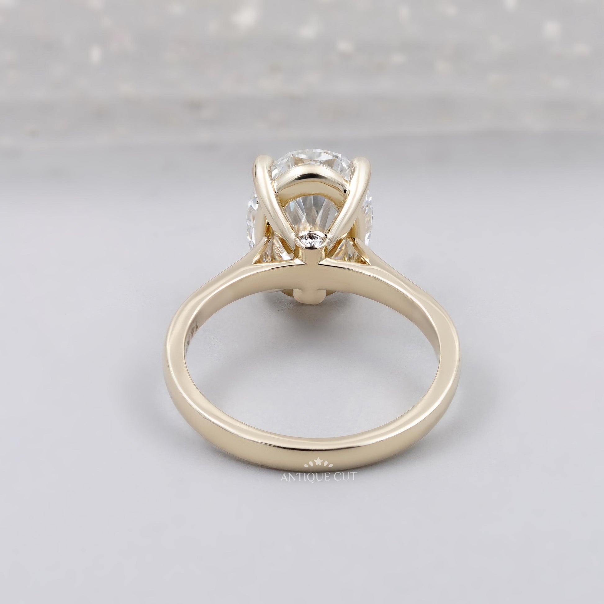IGI Certified oval lab grown diamond solitaire ring