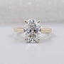 Oval Cut Engagement Ring with Solitaire Diamond Yellow Gold Ring IGI Certified
