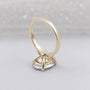 Elegant oval cut diamond bridal ring with gold setting
