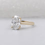 Yellow gold oval diamond engagement ring design