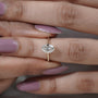Premium lab grown oval diamond engagement ring