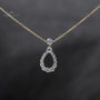 IGI certified elegant diamond teardrop pendant necklace