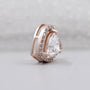 Lab grown diamond heart halo pendant rose gold