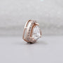 Lab grown diamond heart halo pendant rose gold