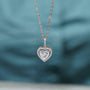 Timeless heart-shaped diamond pendant in rose gold