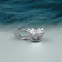 Antiquecut classic round diamond solitaire necklace