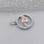 Antiquecut Asscher swirl diamond pendant