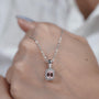 IGI certified emerald cut diamond pendant