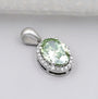 Lab grown green diamond pendant white gold