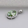 IGI certified oval green diamond pendant