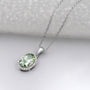 Oval green diamond pendant modern design
