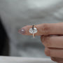 Luxury oval diamond proposal ring by Antiquecut