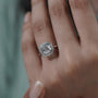 Classic square Asscher diamond ring with bezel setting