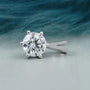 Lab grown diamond solitaire pendant two tone
