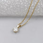 Minimal round diamond solitaire necklace