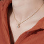 Round cut diamond pendant necklace antiquecut