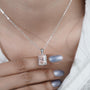 Sophisticated pink diamond pendant antiquecut