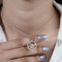 Sophisticated Asscher cut pendant antiquecut