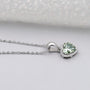 Lab grown green diamond halo pendant