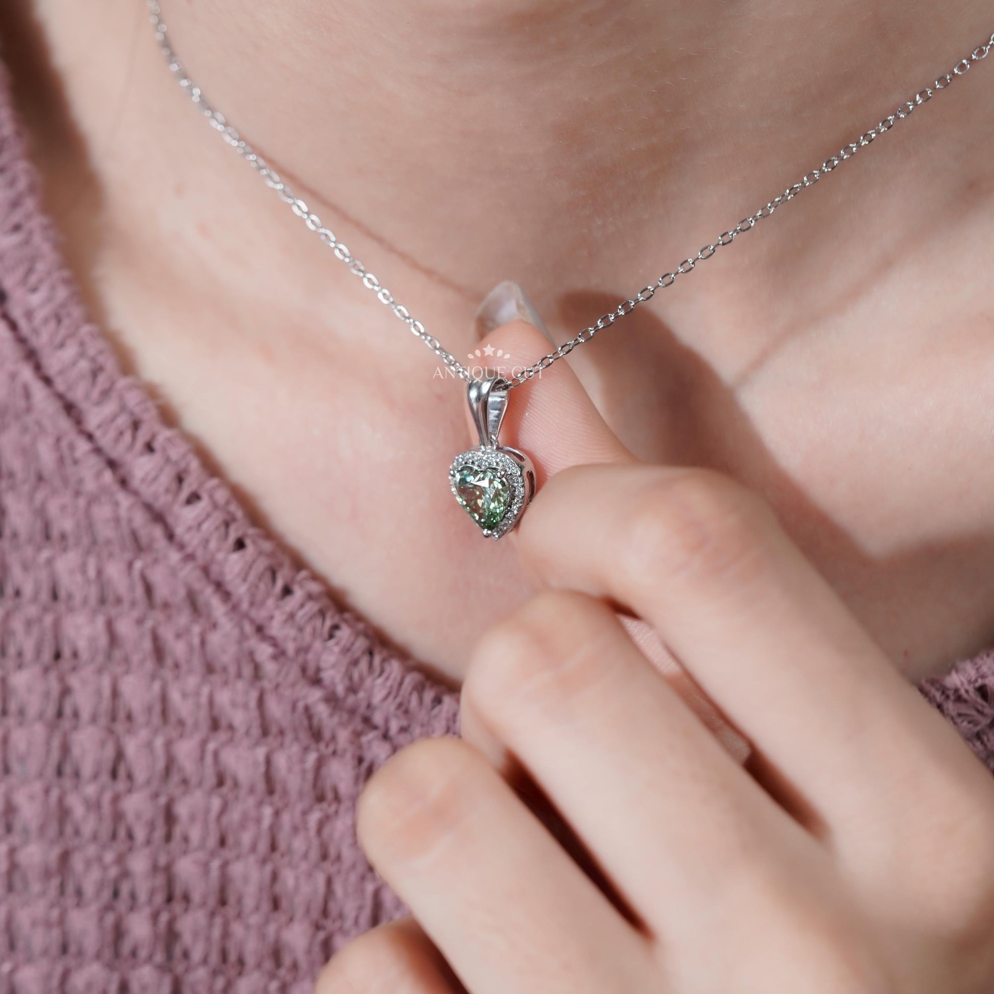 Handcrafted Antiquecut diamond pendant
