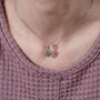 Classic white gold heart diamond necklace