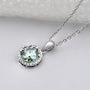 Antiquecut round green diamond pendant