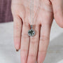 Sustainable lab grown green diamond pendant