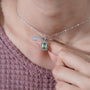 Lab grown emerald diamond pendant