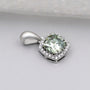 Lab grown diamond halo cushion pendant