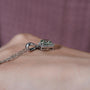 Luxury green moissanite halo necklace