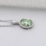 Antiquecut engagement pendant green diamond style