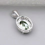 Elegant green diamond necklace antiquecut