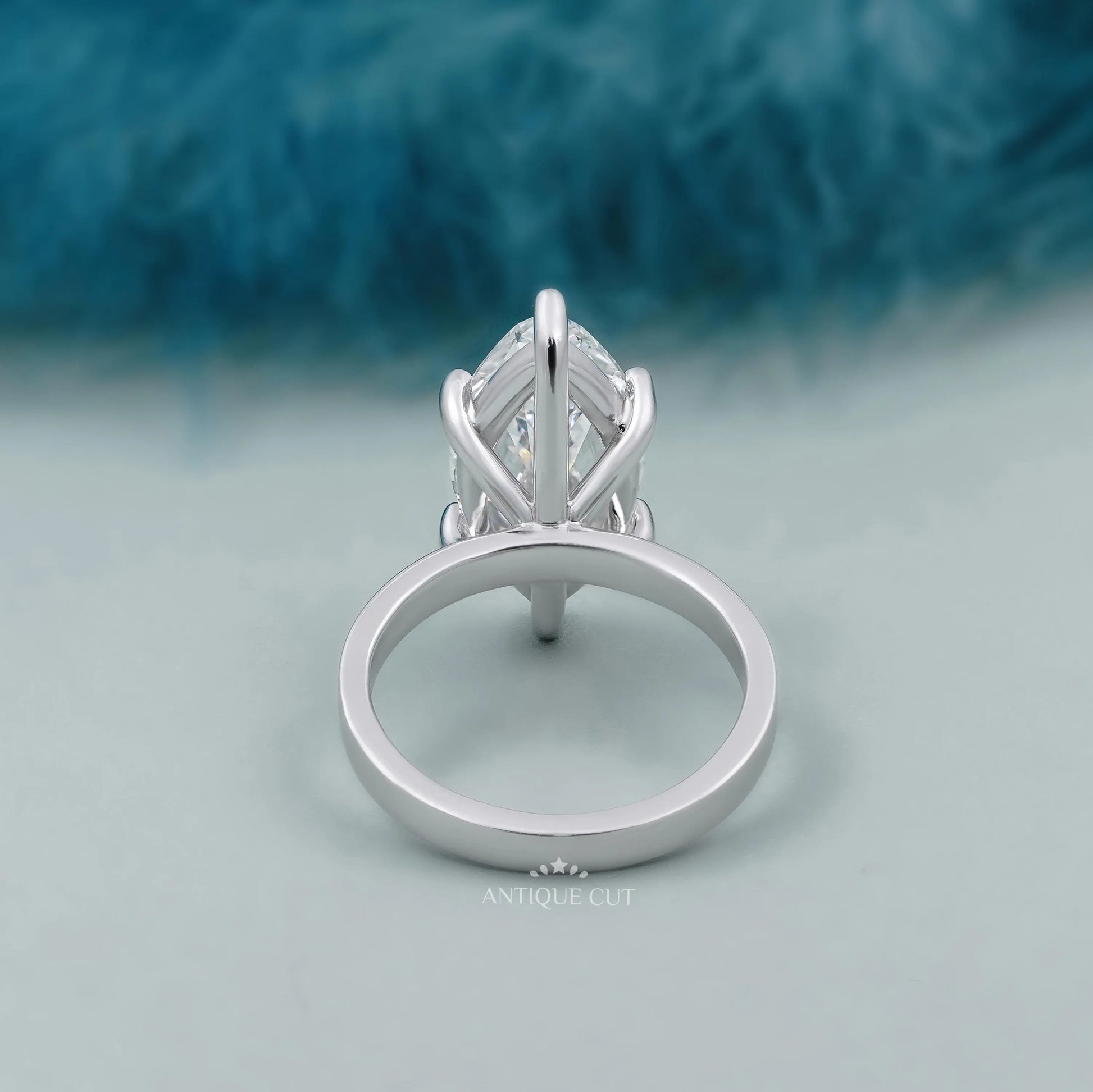 Antiquecut marquise solitaire engagement ring