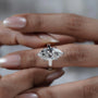 Minimalist marquise solitaire diamond ring