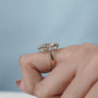 Lab grown pear diamond ring with vintage style design