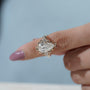 Classic yellow gold pear cut engagement ring for women
